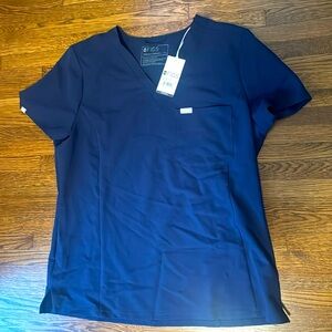 Figs Navy Blue XL Catarina slim scrub top